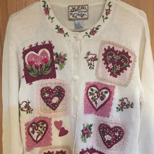 Heirloom Knits Valentine's Day Cardigan Sweater